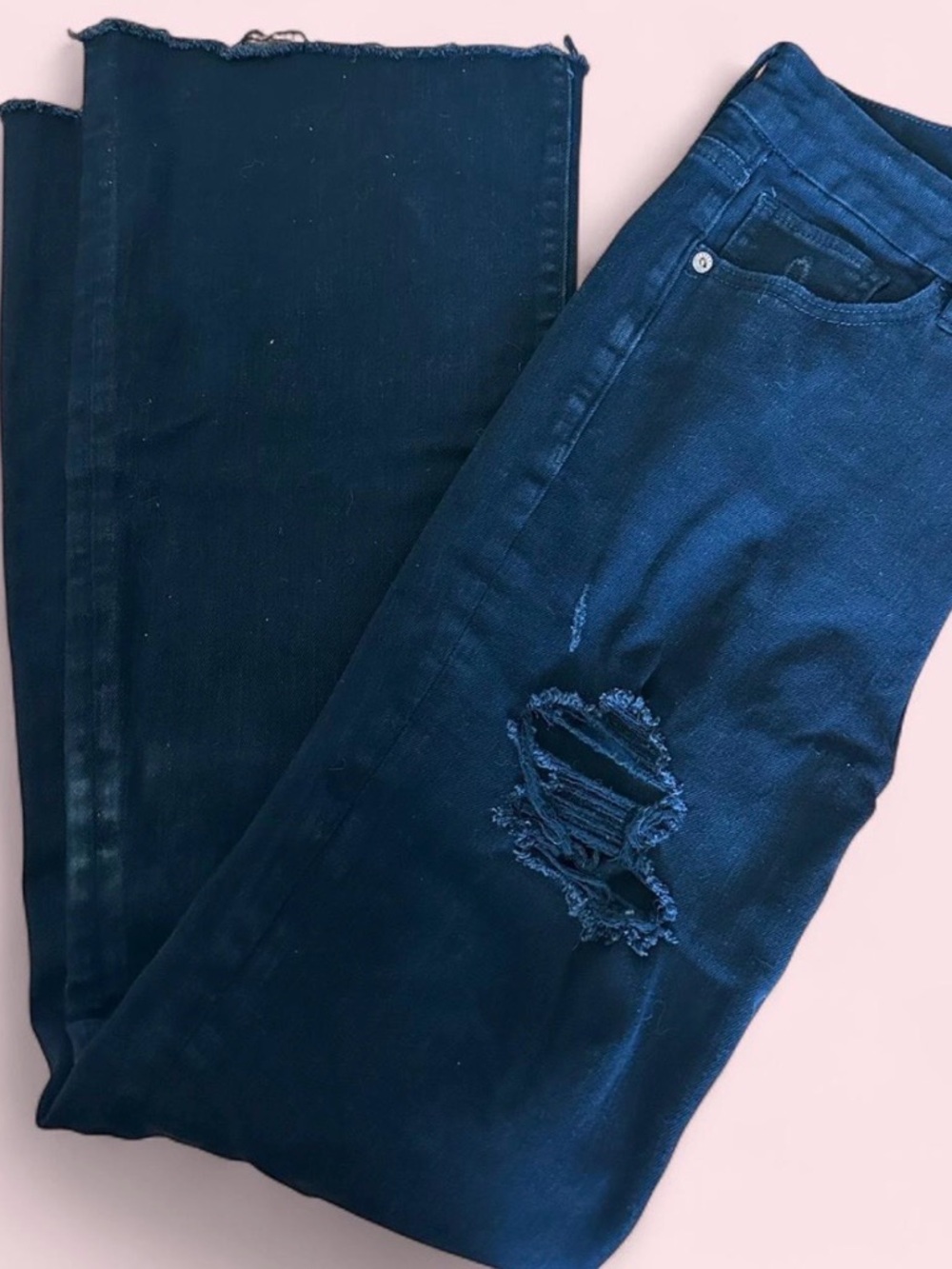 Express Black High Rise Ultra Stretch Flare Jeans
